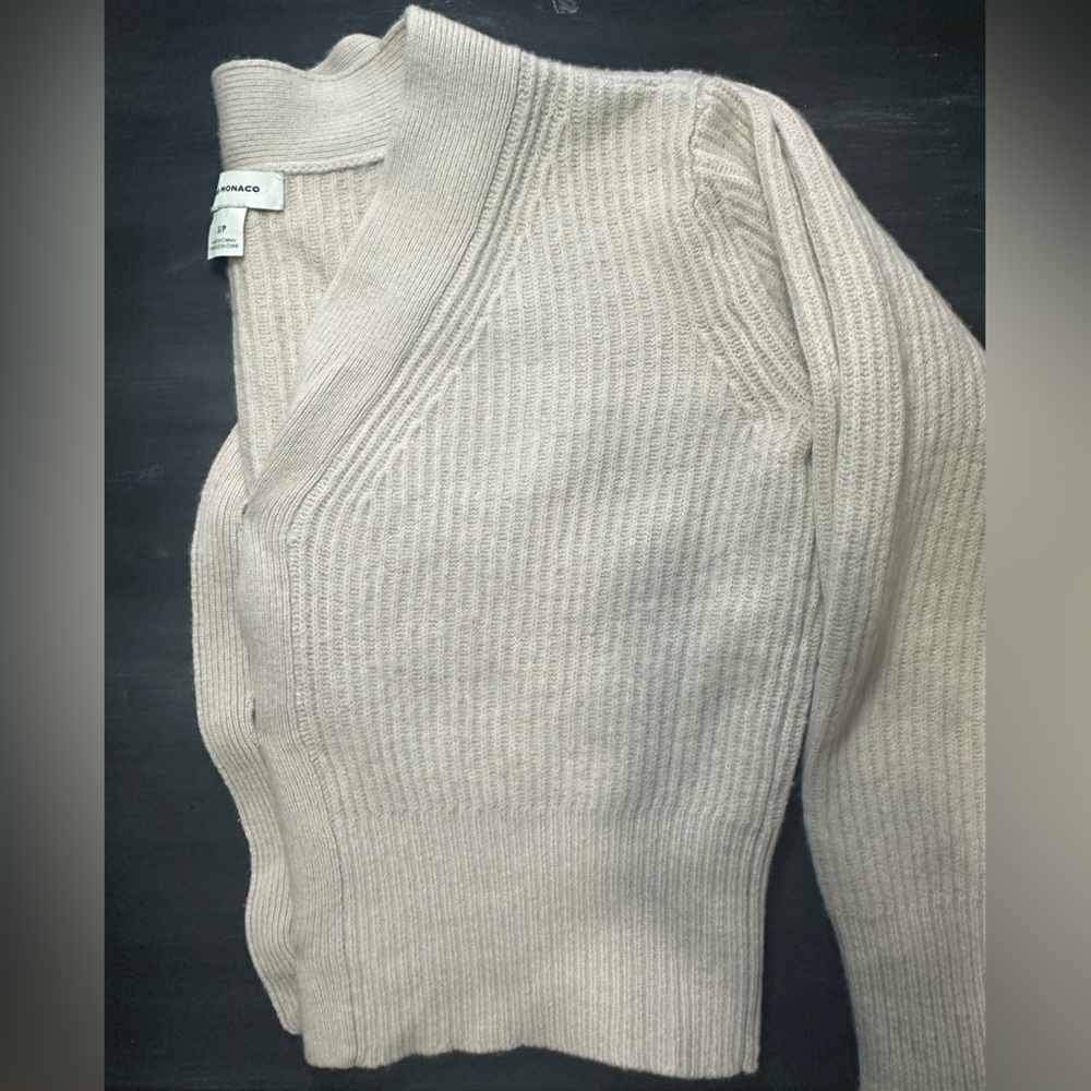 Club Monaco Cream Button-Up Cardigan - Picture 11 of 14